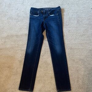 American Eagle Outfitters Women's Dark Blue Skinny Jeans